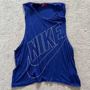 Blue Nike muscle tee